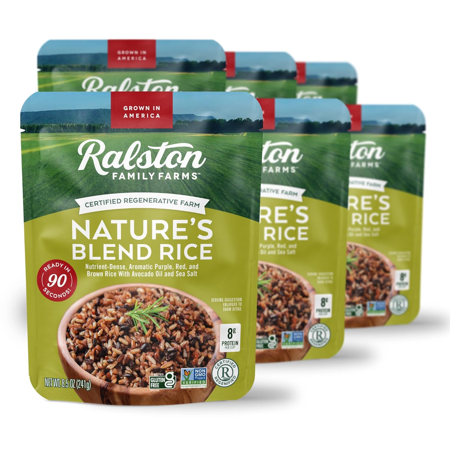 Ralston Family Farms Nature's Blend Rice, 8.5 OZ, Ready in 90 Seconds, 6 Pack