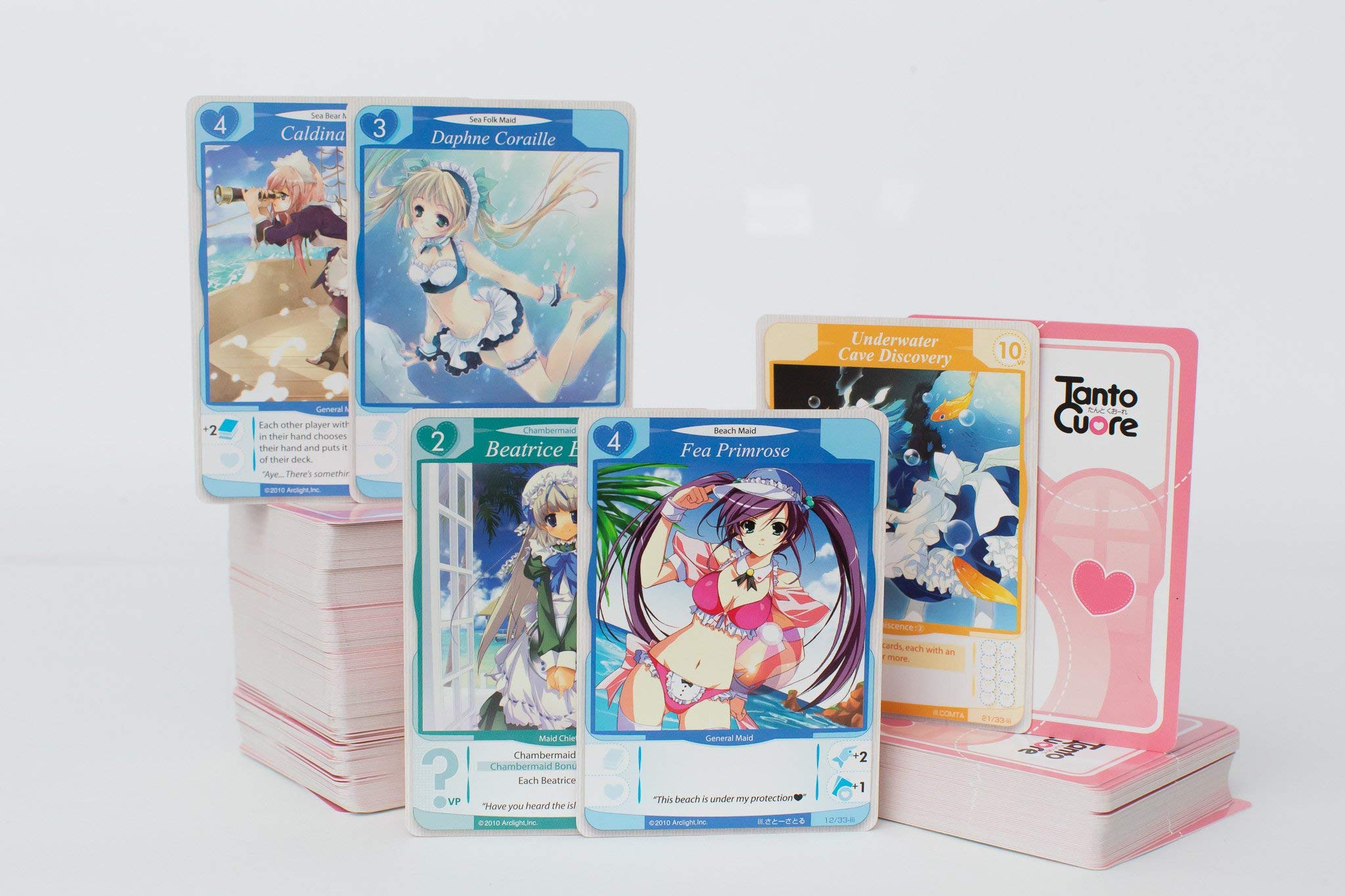 tanto cuore card sleeves Japanime Games Cuore: Romantic Vacation | Deck-Building Game | Anime-Inspired Game and Arclight | Featuring Maids and Butlers, 2-4 Players players account their Food Game Tanto Cuore