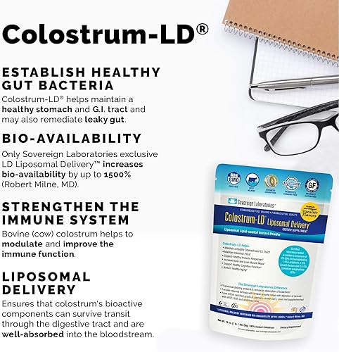 Miniatura 6 de Paquete de inmunidad y salud intestinal suministro de 90 días de Colostrum-LD y suministro de 60 días de Vital C. con escaramujos y bioflavonoides.