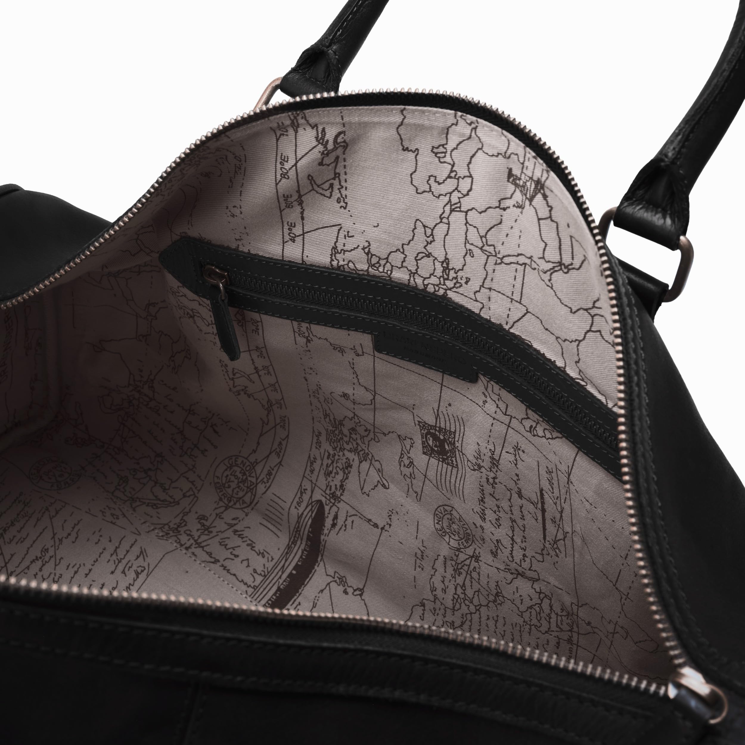 DRAKENSBERG Weekender 'James' (50cm) - Klassische Leder Reisetasche, Damen, Herren, offizielles Flug-Handgepäck, 30L - Schwarz, DR00440