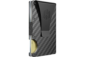 Ridge Wallet Carbon - Premium Minimalist RFID Blocking Metal Front Pocket Wallets...