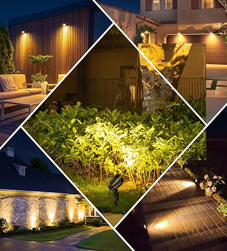 Miniatura 9 de MEIKEE Luces de paisaje de bajo voltaje de 7 W, 800 lm, iluminación LED de paisaje de 12 V 24 V con conectores, focos LED exteriores impermeables