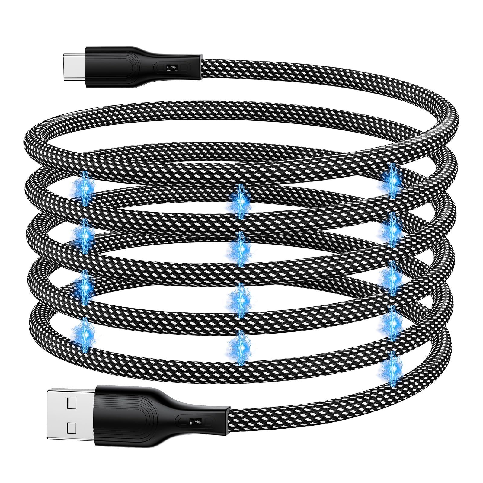 Magtame Cavo magnetico USB C, Cavo da USB A a USB C, Cavo di Ricarica USB C da 1M,Cavo di Ricarica Veloce Compatibile con Samsung Galaxy S21 S20 S10 S9 S8 Plus, Note 20 10 9 8, LG V50 V40 G8 G7