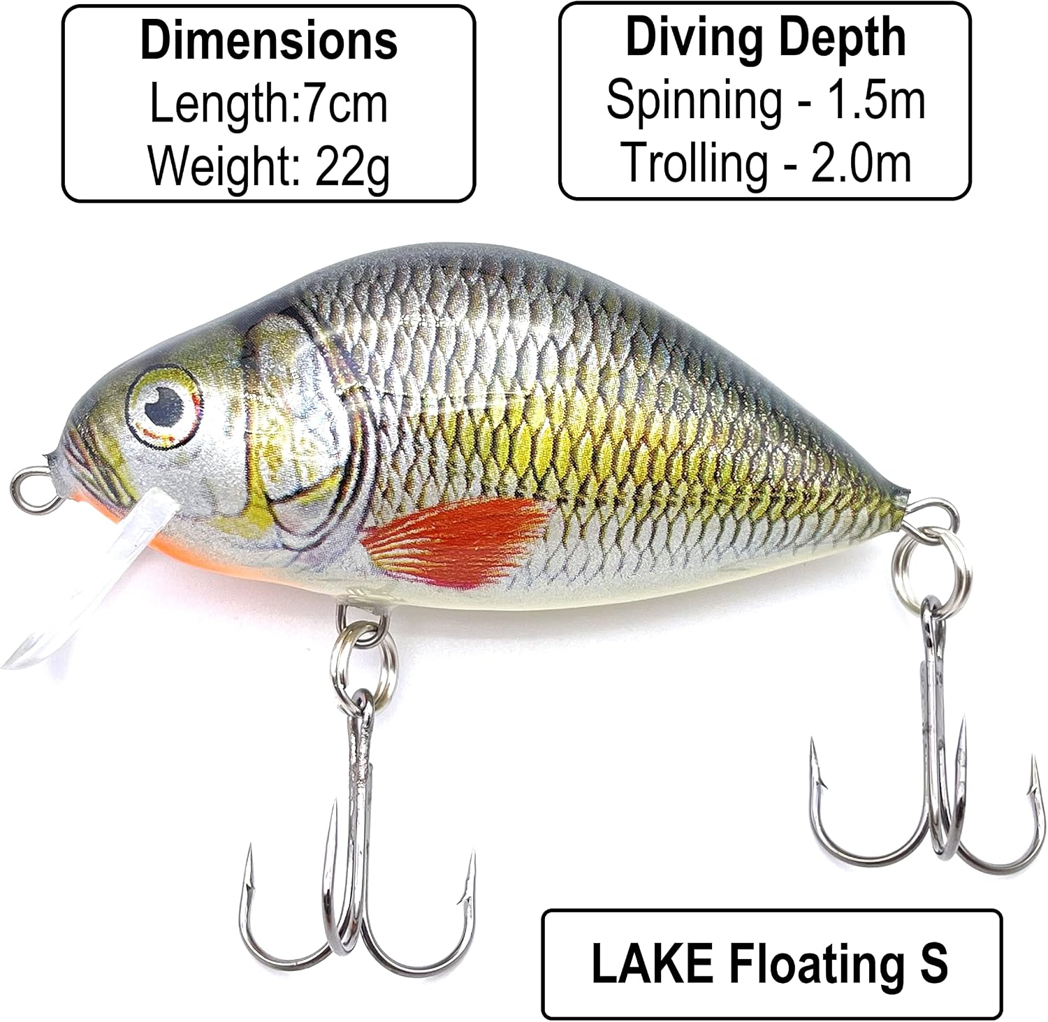 EVERBAY DORADO Wobbler Fishing Lure-Artificial Hard Crankbait-Fishing Tackle - Image 3
