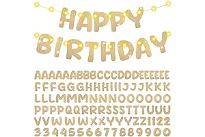 TaoBary DIY Gold Glittery Letter Banner for a Personalized Backdrop
