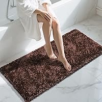 Vista 56 de Yimobra - Tapete de baño de felpilla de 55.1 x 24 pulgadas, microfibra gruesa, absorbente, extrasuave, antideslizante, lavable a máquina, para piso