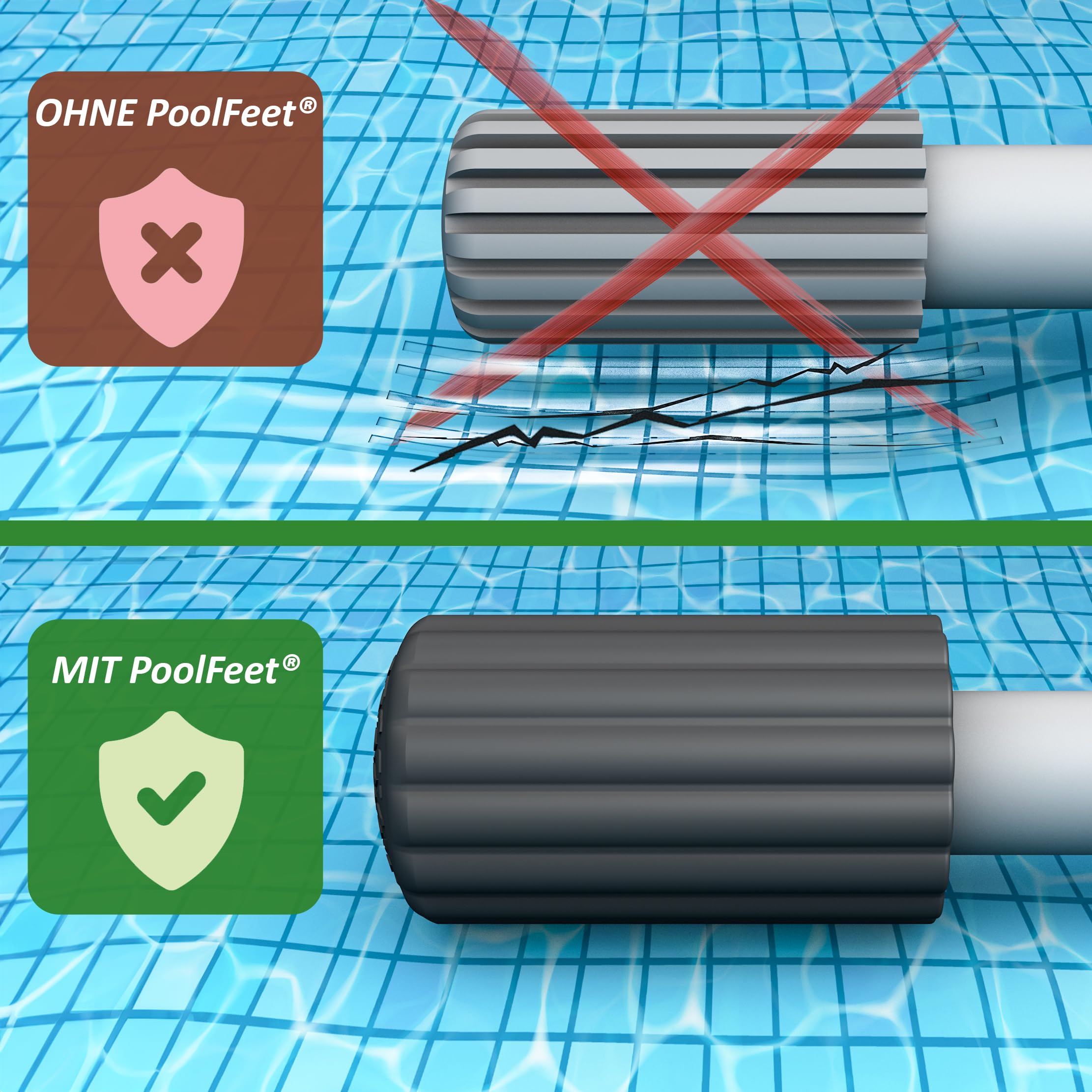 Tapones de protección universales de silicona para pies de piscina, protegen la lámina de daños, accesorios, piscina, escalera de piscina, amortiguador de goma
