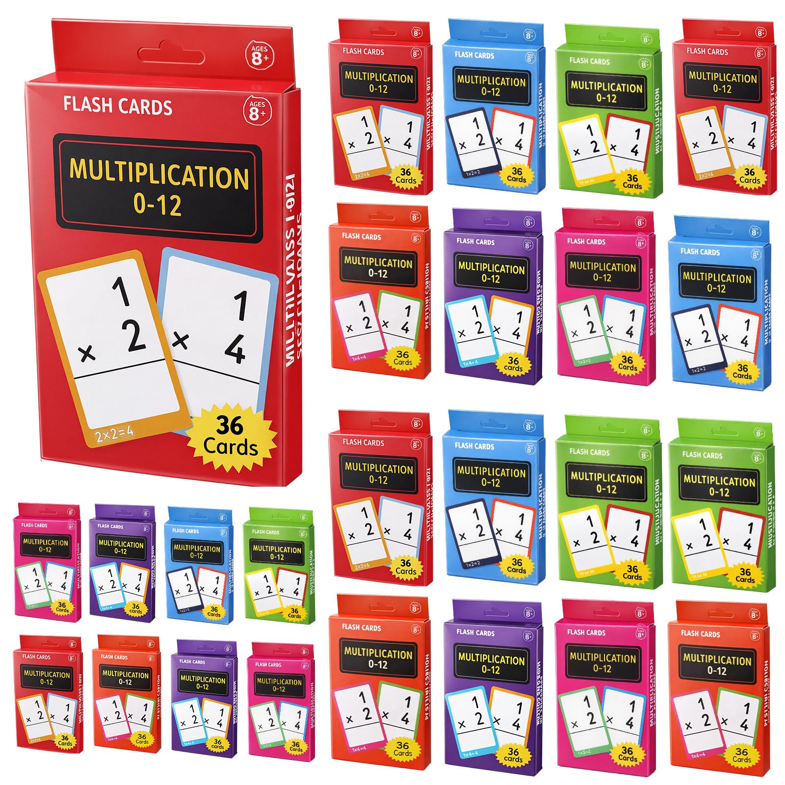 Photo 1 of ForraFun Multiplication Flash Cards (24 Sets)