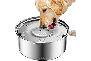 3L No Spill Dog Water Bowl, Stainless Steel Non-Skid Pet Water Feeder