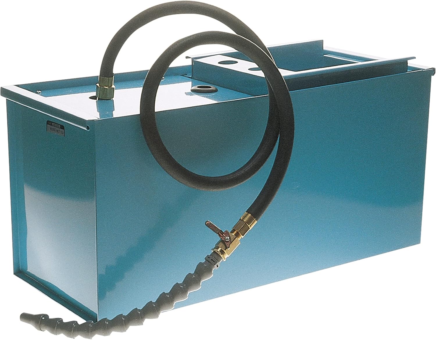 Little Giant MCT-10 Stainless Steel Machine Tool Coolant Tank with Chip Collector, Splash Deflector, Hose, Nozzle and Control Valve for Cutting Oils Up to 300 SSU, 10-Gallon (no Pump), Blue, 560300