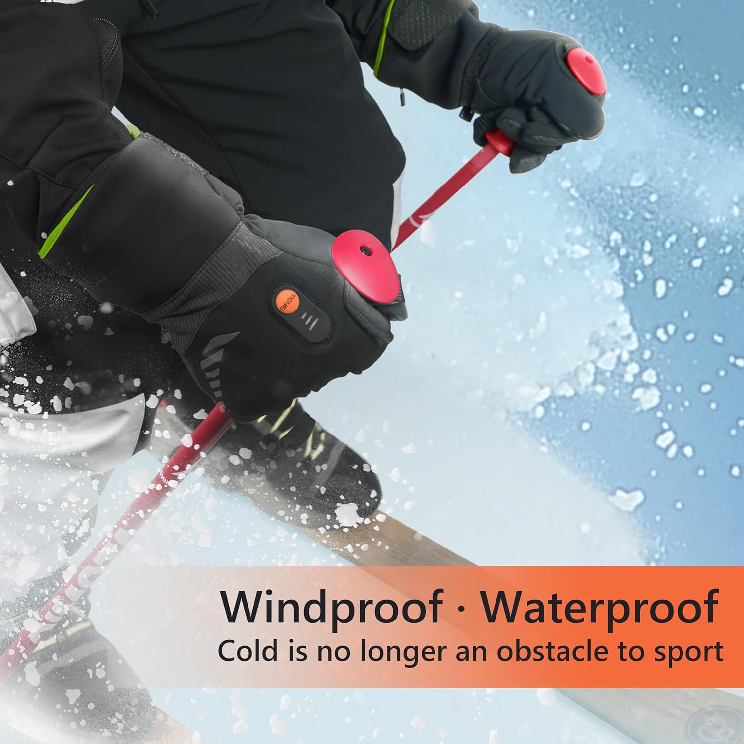 Heated Gloves for Men Women, Rechargeable Waterproof Heated Work Gloves with Arthritis Raynaud's Relief for Ski Golf Hiking Driving - Image 3