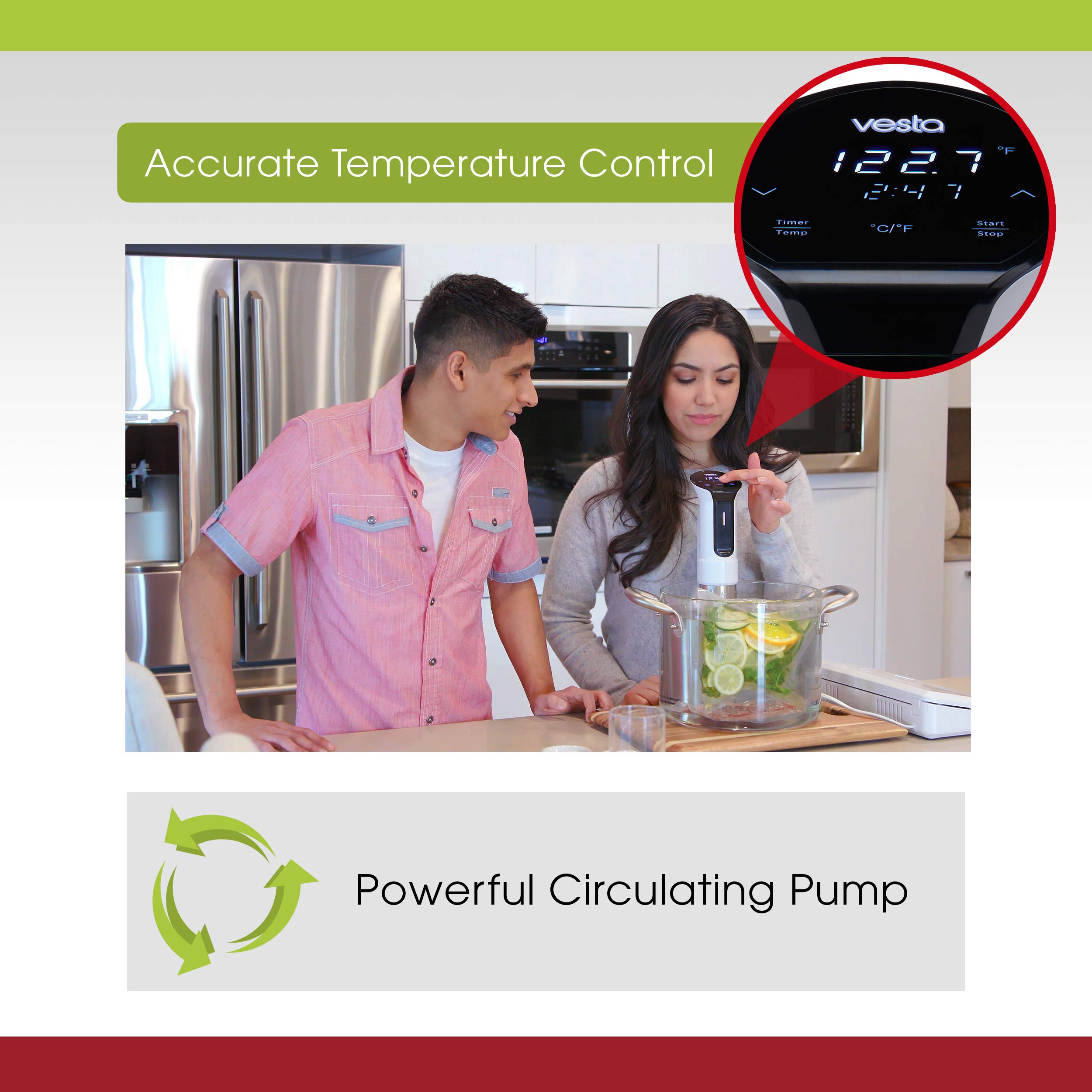 Circolatore Ad Immersione Vesta Precision - 1200W, Design Pieghevole E Wi-Fi, Per Cucina Di Precisione - Foto 4