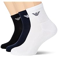 Emporio Armani 3-pack Short Socks Sporty Terrycloth, Confezione Da Calzini Corti Uomo