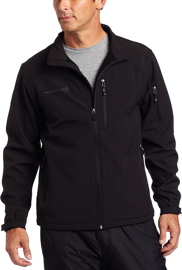 Free Country Mens Fcx Softshell Solid Jacket Black XLarge Amazon