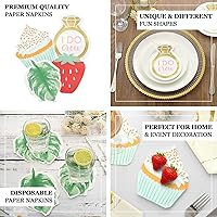 Vista 4 de Efavormart - 20 servilletas de cóctel para bebidas y cupcakes, servilletas de papel desechables, 11 x 9 pulgadas