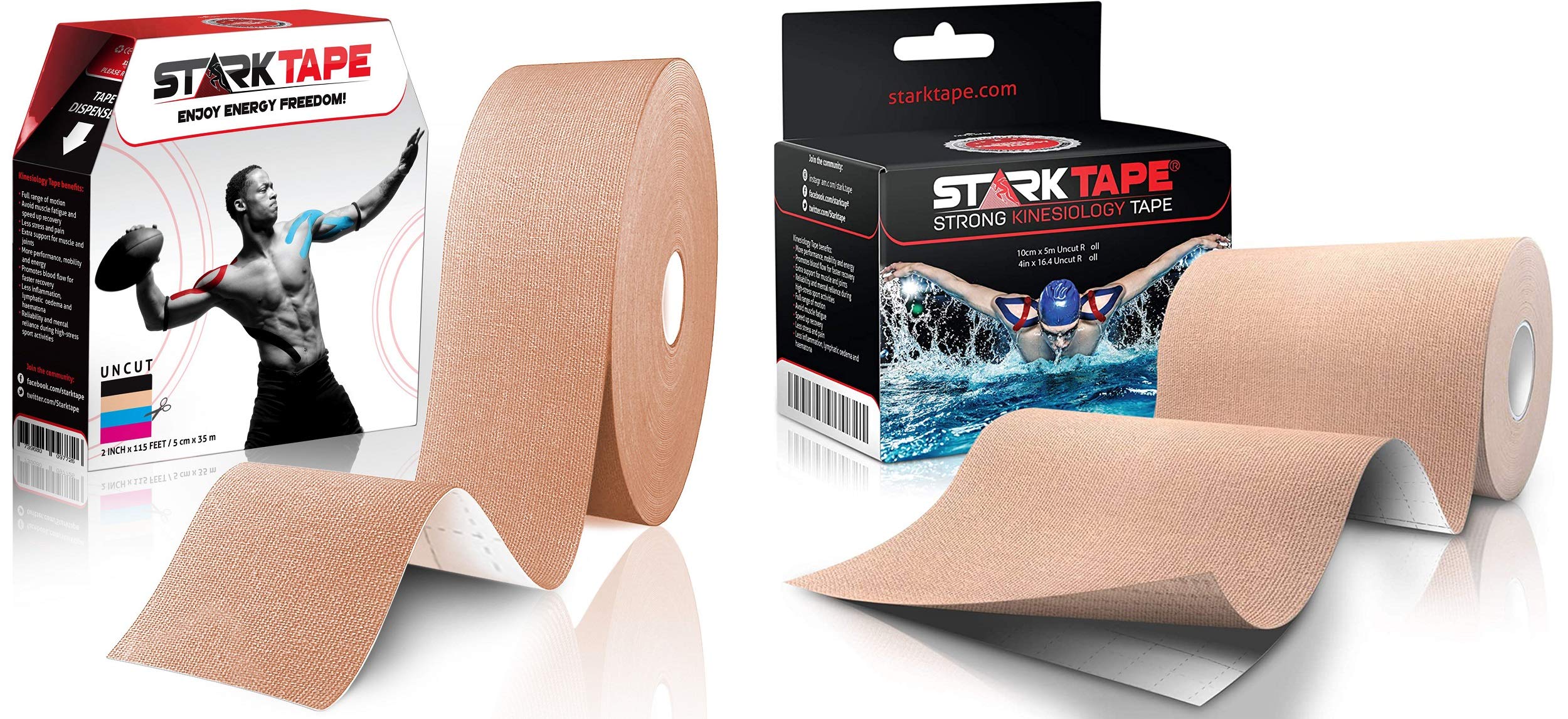 Kinesiology Tape - Professional 4 Pack Bulk Physio Rolls Sports Tapes for Sensitive Skin K Physical TherapyTape for
