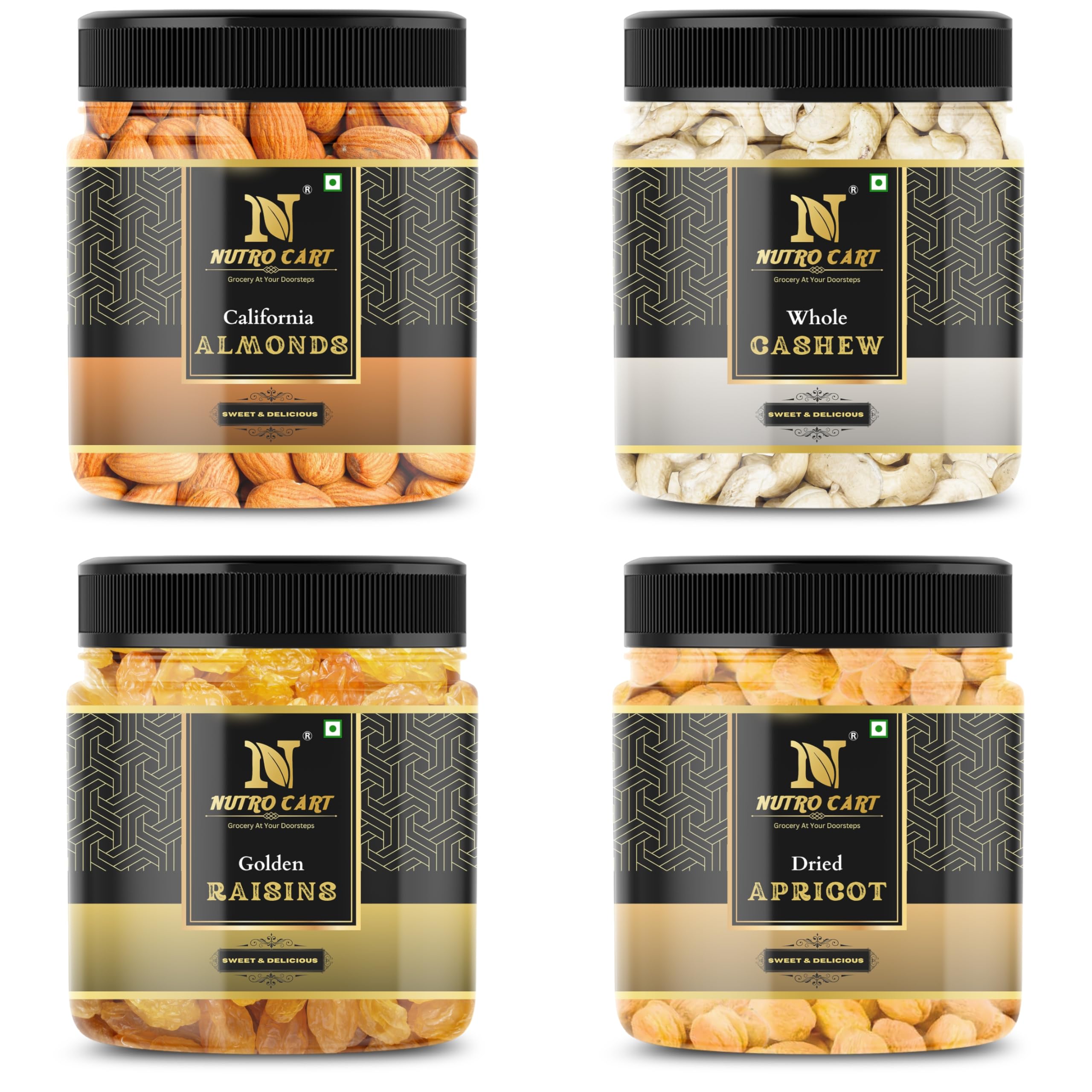 Nutro Cart Dry Fruits Combo Pack of Almonds, Cashews, Raisin, Apricot (Jar Pack) (250g * 4) 1Kg, Hampers for Employees, Dry Fruits Gift Pack and Dry Fruits for Family. (B0CLRPG3D1) Amazon Price History, Amazon Price Tracker