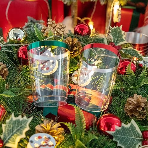 Miniatura 3 de WDF Paquete de 60 vasos de plástico transparente de 10 onzas desechables  Vasos transparentes de primera calidad para fiestas, reuniones de