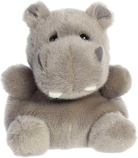 Aurora® Adorable Palm Pals™ Hunk Hippo™ Stuffed Animal - Pocket-Sized Play - Collectable Fun - Grey 5 Inches