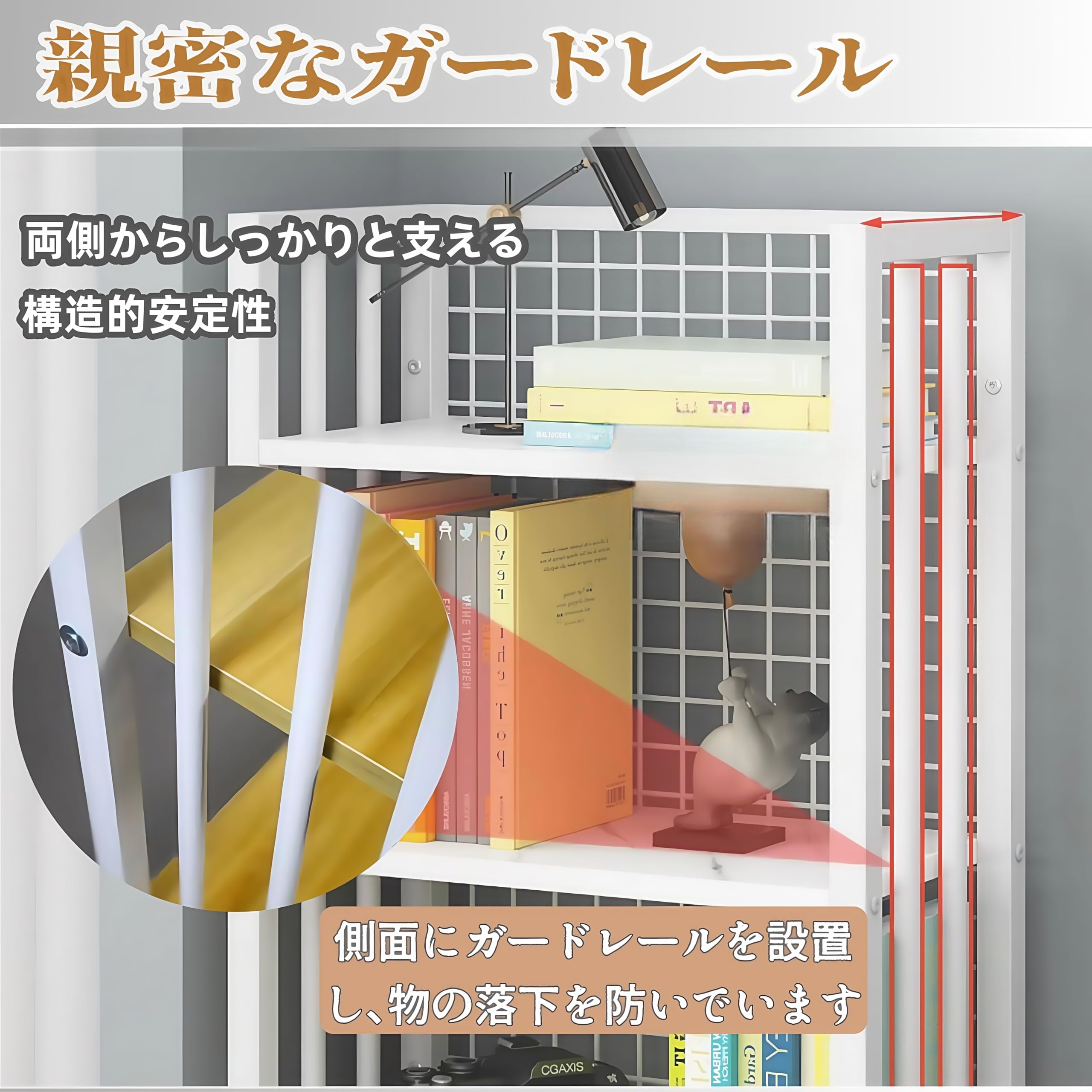 Amazon.co.jp: TUIYIDUO ファイルラック 本棚 大容量 ファイルワゴン 4