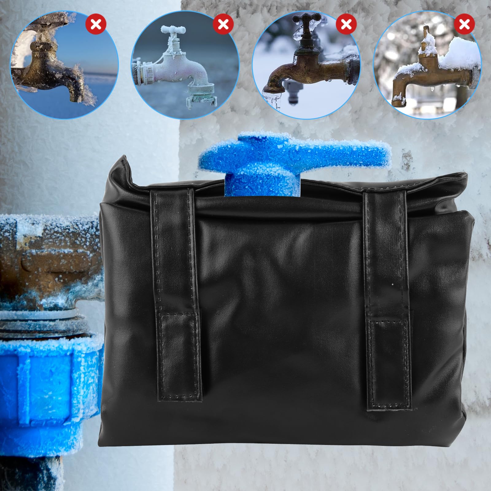 2 Housses Antigel Pour Robinet Extérieur – Protection Hivernale En Polystyrène, Réglable, Résistante à La Pluie Et La Neige