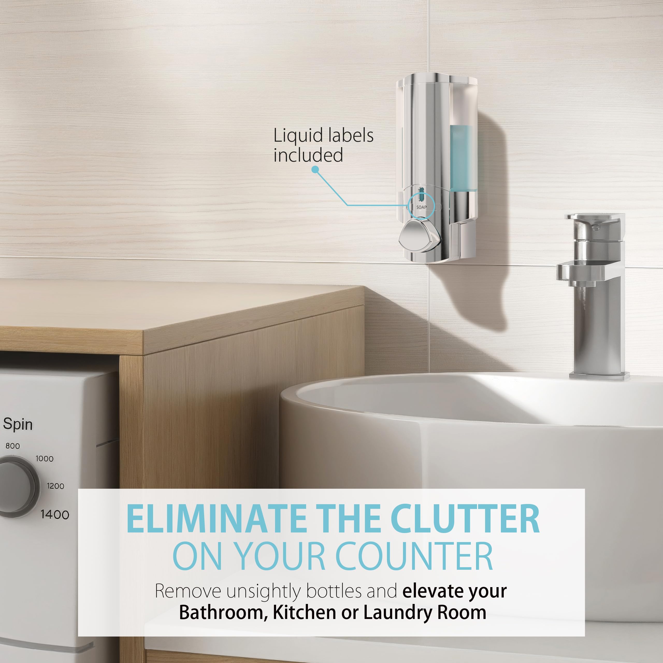 Aviva 76140–1 Seul récipient Distributeur de Douche, Chrome