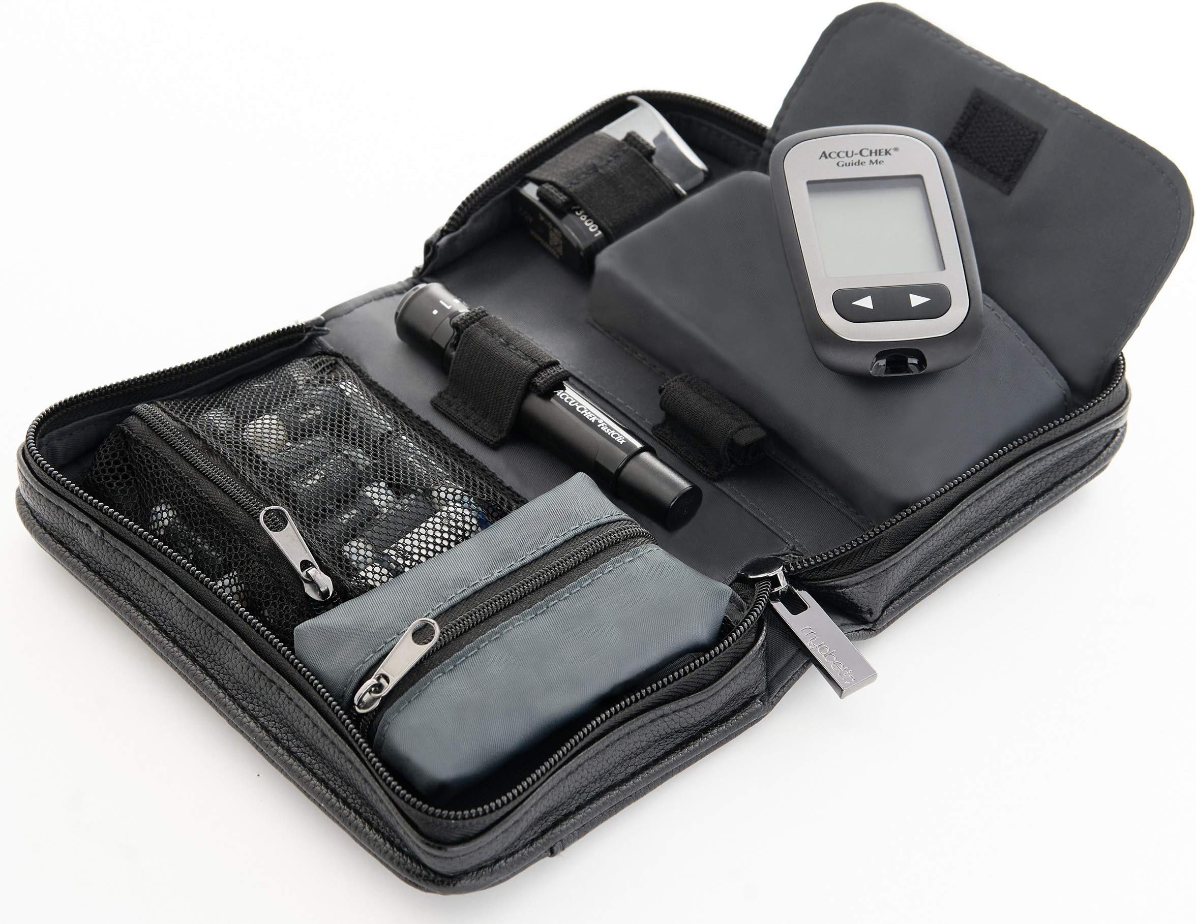 Accu-Chek Diabetes Monitor Kit: Myabetic Banting Wallet, Guide Me Meter, FastClix Lancing Device & 204 Lancets, 200 Guide Test Strips, and Control Solution