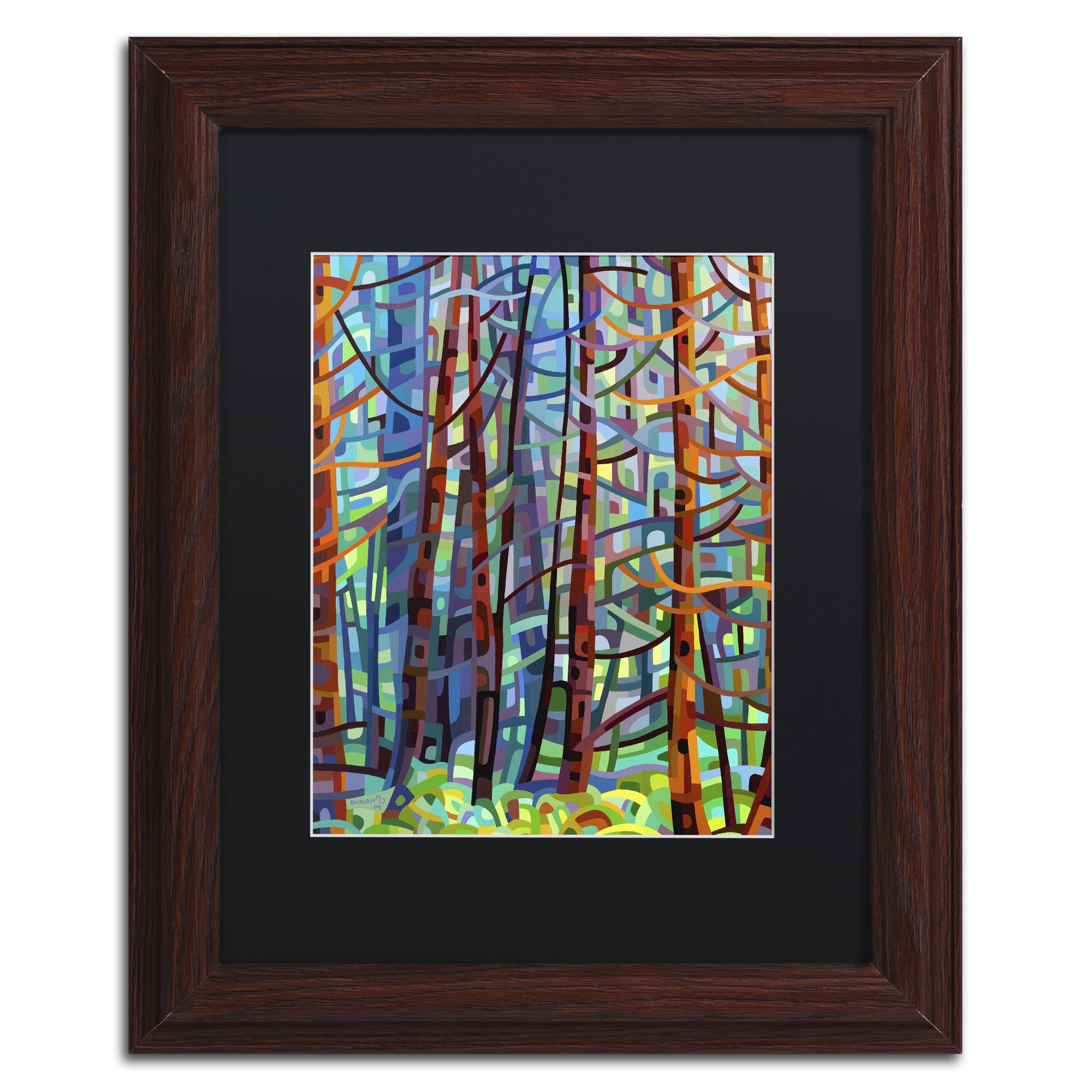 In a Pine Forest by Mandy Budan Wood Frame, 11" x 14", Black Matte