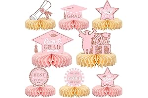 Pink and Rose Gold Graduation Decorations