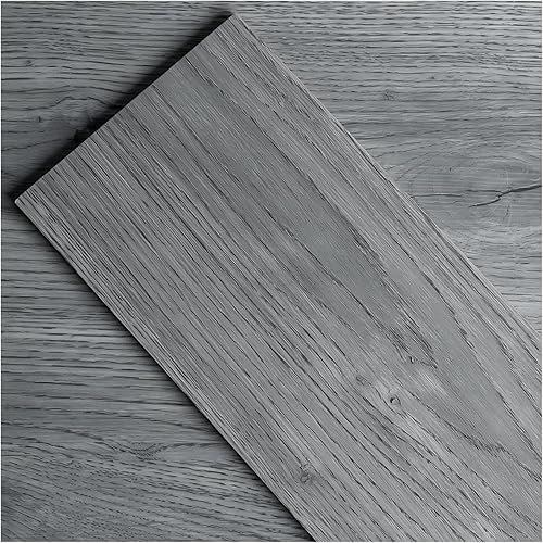 ATOPOSE Peel and Stick Floor Tile,Vinyl Wood Plank Flooring 7 PCS- 36" x 6",Washed Grey,Self Adhesive Flooring and Fire-Resistant for Bedroom Kitchen Bathroom Hallway Living Room Office School