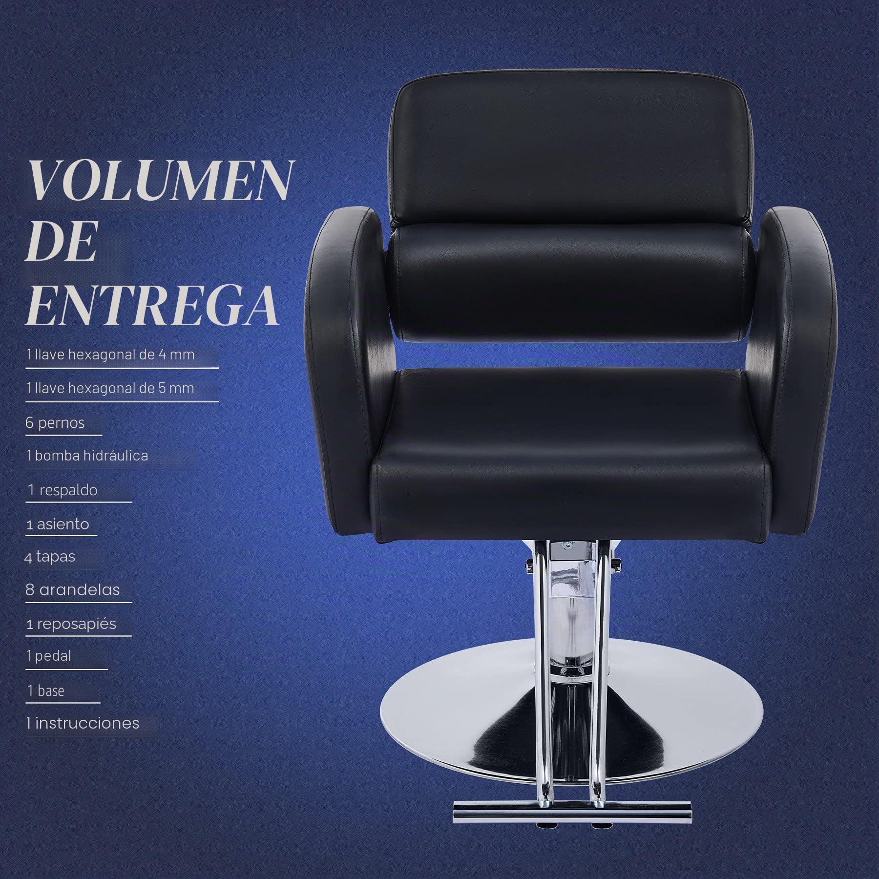 CO-Z Silla de Peluquería Reclinable con Reposacabezas y Reposapiés Sillón de Peluquería Giratoira de Altura Ajustable Silla de Barbero de Alta Resistencia para Salón de Belleza | Sillón de Peluquería Giratoira de Altura Ajustable Silla de Barbero de Alta