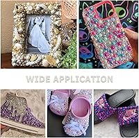 Vista 4 de 60g de perlas mixtas y diamantes de imitación para manualidades, diamantes de imitación de parte trasera plana y perlas para vasos, uñas, arte