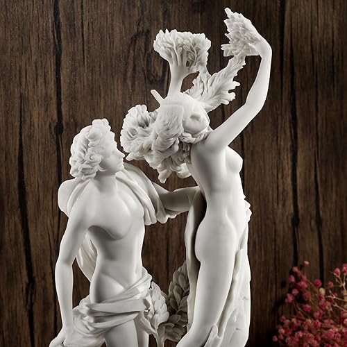 Miniatura 5 de Veronese Design 14 pulgadas Apolo y Daphne griego escultura resina mármol blanco acabado