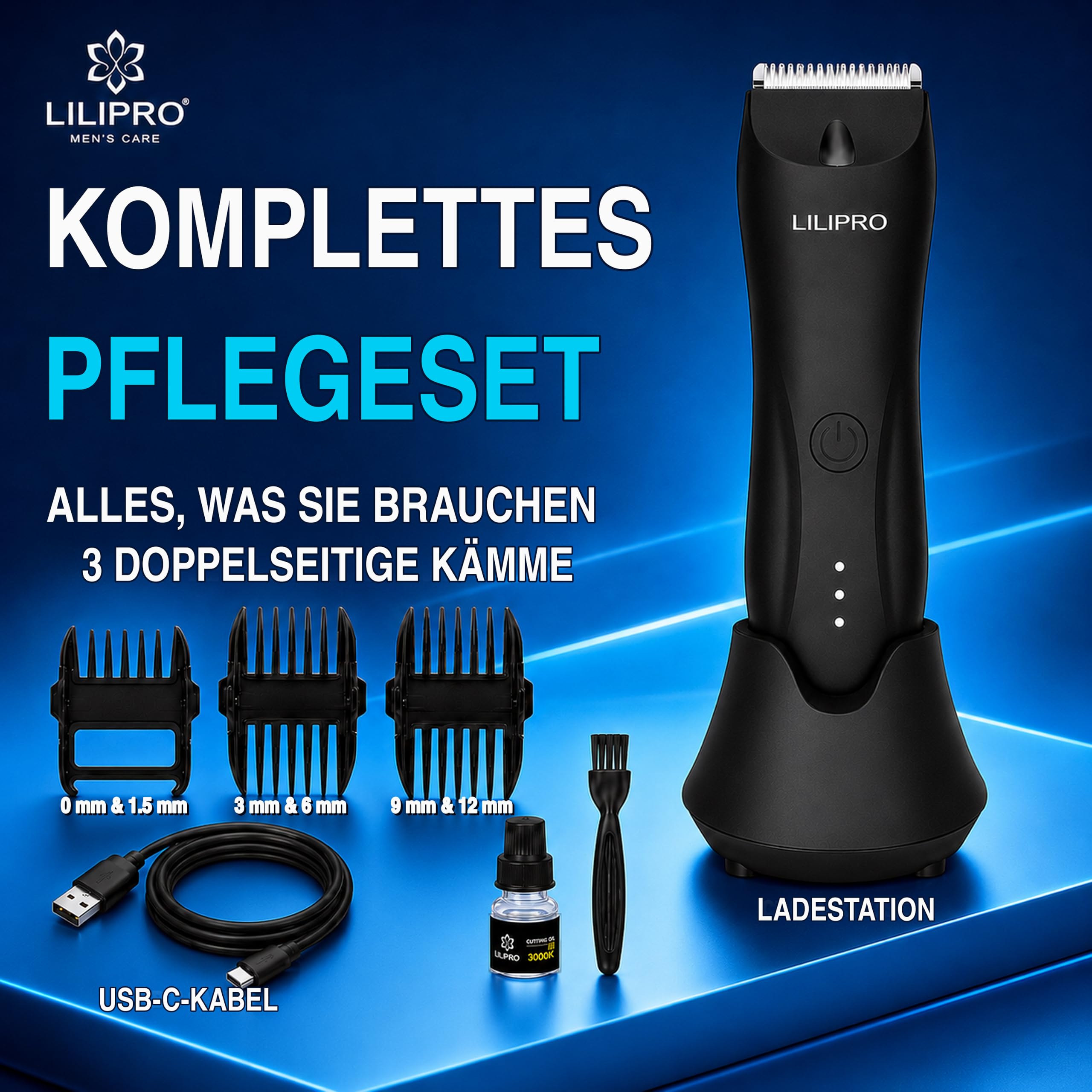 Groomer Körperhaartrimmer Body Trimmer, wasserdicht, Keramikklinge.