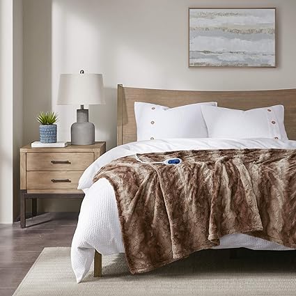 Review Beautyrest Zuri Reversible Faux Fur to Mink Electric Blanket, Auto Shut Off, Virtually Zero EMF, Multi Heat Setting, UL Certified, Machine Washable, Tan Tip Dye Throw 50×70″ Review Beautyrest Zuri Reversible Faux Fur to Mink Electric Blanket, Auto Shut Off, Virtually Zero EMF, Multi Heat Setting, UL Certified, Machine Washable, Tan Tip Dye Throw 50×70″