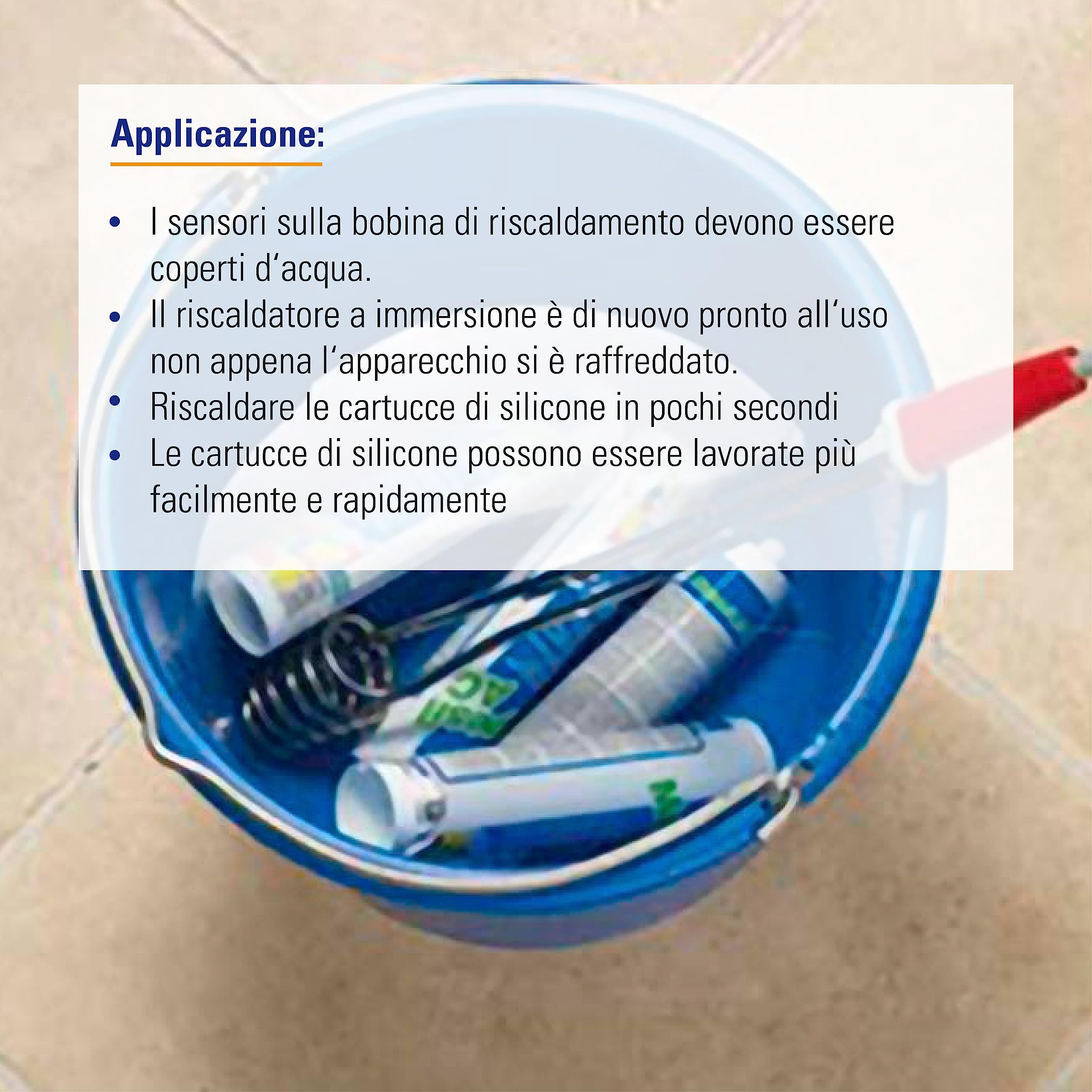 Karl Dahm Scaldacqua a Immersione con Spegnimento Automatico, 2000W 50cm I Scalda Acqua Elettrico con Profondità di Immersione 40cm I Ideale per Cantieri I Resistenza per Riscaldare l'Acqua – 10295