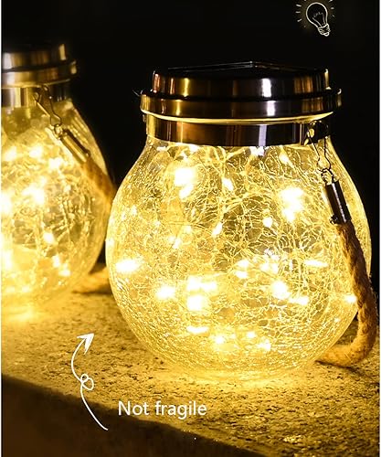 Miniatura 9 de JIXAW Farol solar, faroles solares de Navidad para exteriores con 30 LED impermeables, decoración de jardín, luces solares decorativas para