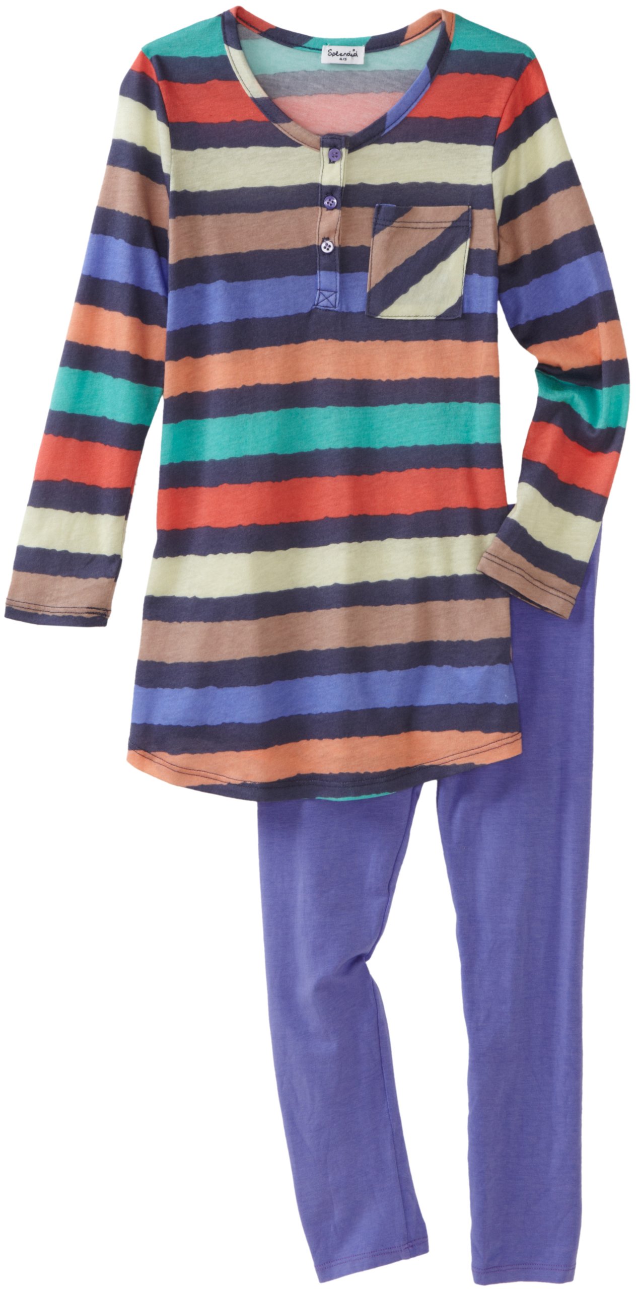 Conjunto de túnica de rayas Oasis en color Bonfire de dos piezas 2