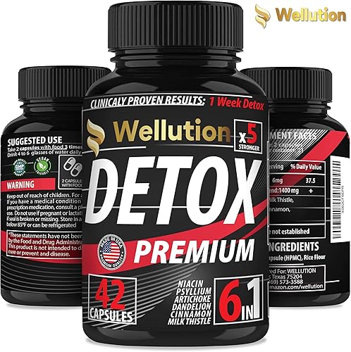 Miniatura 6 de Limpieza corporal completa  Apoyo de limpieza natural y saludable para el hígado, tracto urinario, riñón, sistema digestivo  5X fuerza  42 cápsulas