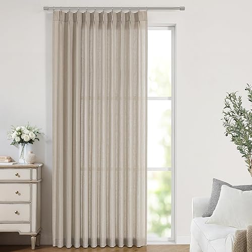 Miniatura 9 de Vision Home Cortinas plisadas semitraslúcidas filtrantes de luz texturizadas para dormitorio de niñas, sala de estar, 2 paneles de 40 pulgadas de