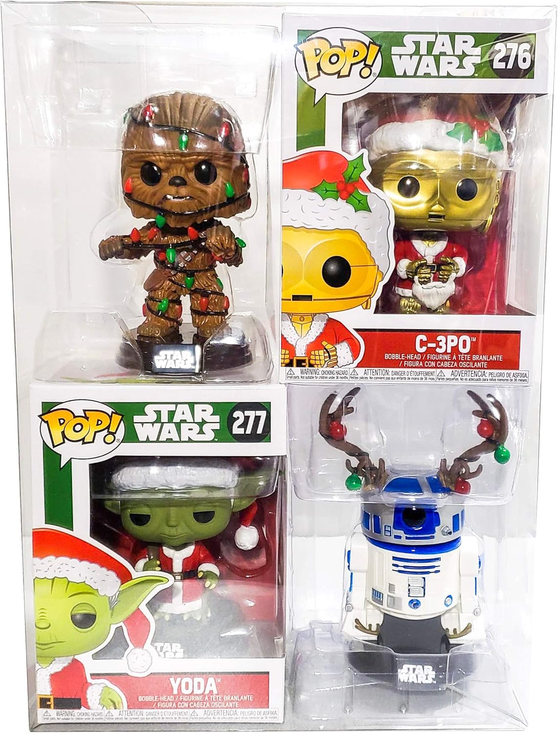 TOYBOP 4-Pop Deluxe Clear Protector Quad-Pack Display Stack Case Box for 4" Inch Vinyl Figures Toy Collectibles (Fits Four Pops) (10-Pack)
