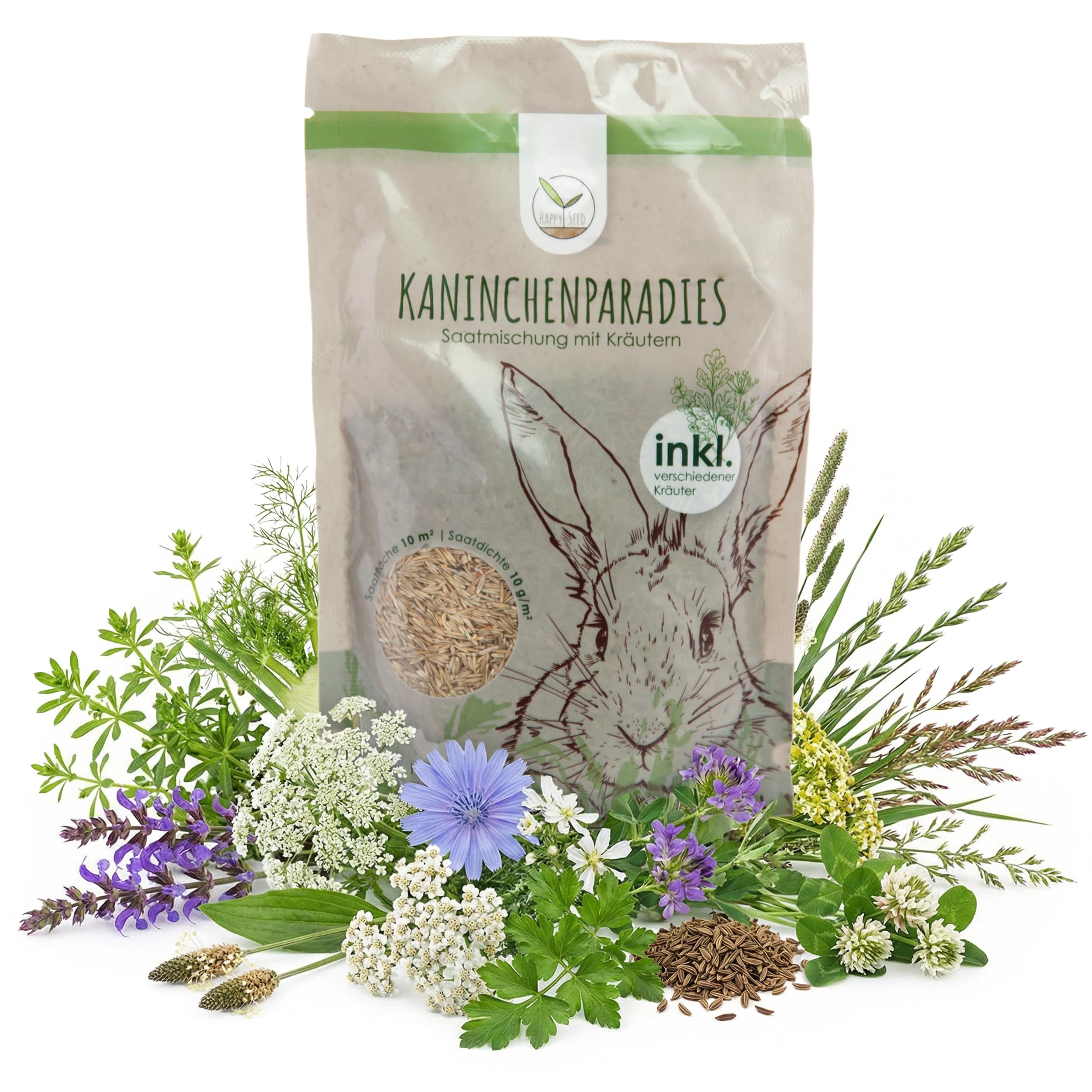 HappySeed 100g Kaninchenwiese Samen - Kleintierwiese Saatgut fr die  ganzjhrige Anzucht von frischem Zusatzfutter fr Kaninchen und andere  Kleintiere : Amazon.de: Haustier
