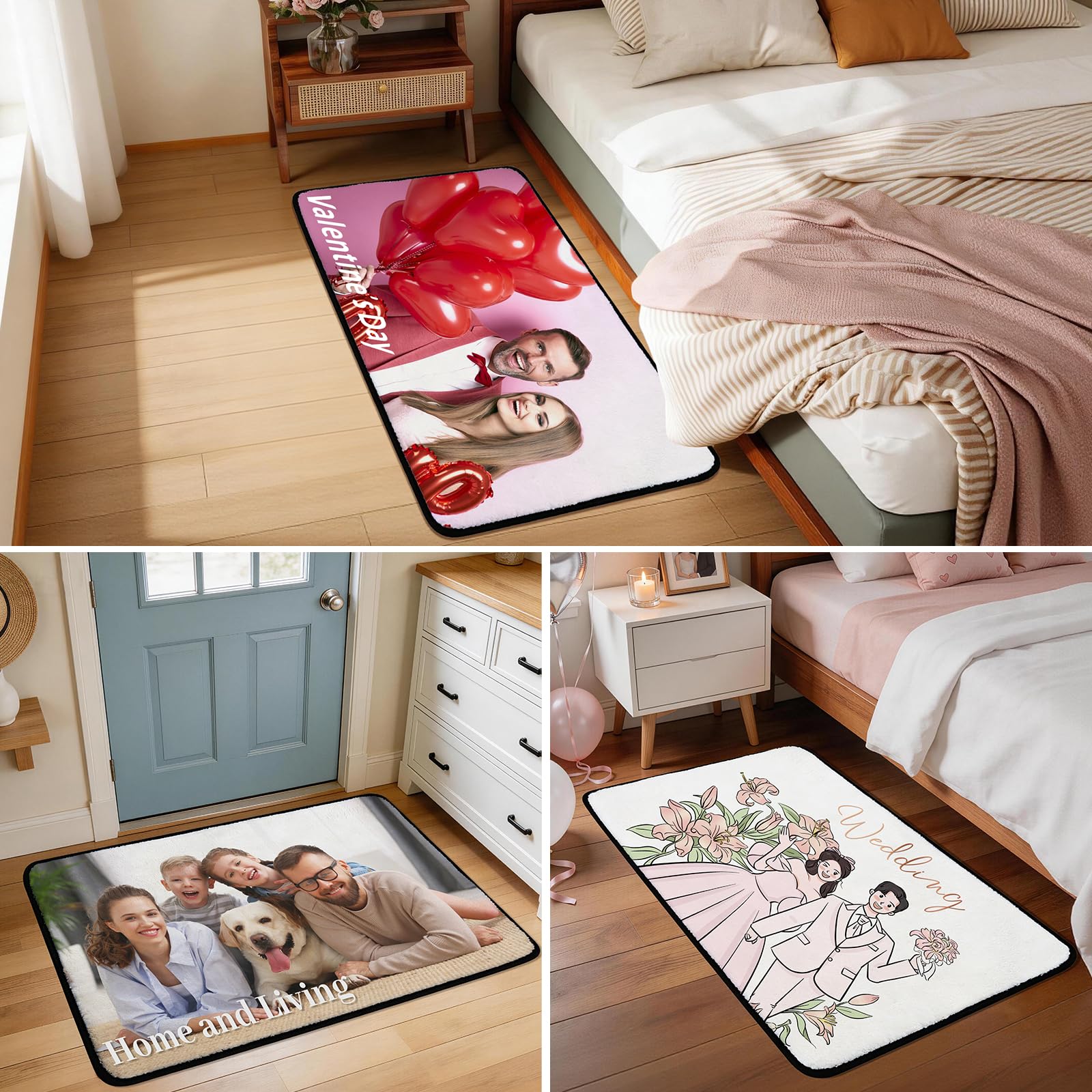 Zerbino Personalizzato con Foto, Logo e Nome, Zerbino Ingresso Esterno Lavabile in Lavatrice Antiscivolo, Tappeto Personalizzato Regali per Casa Nuova (60 x 90 cm)