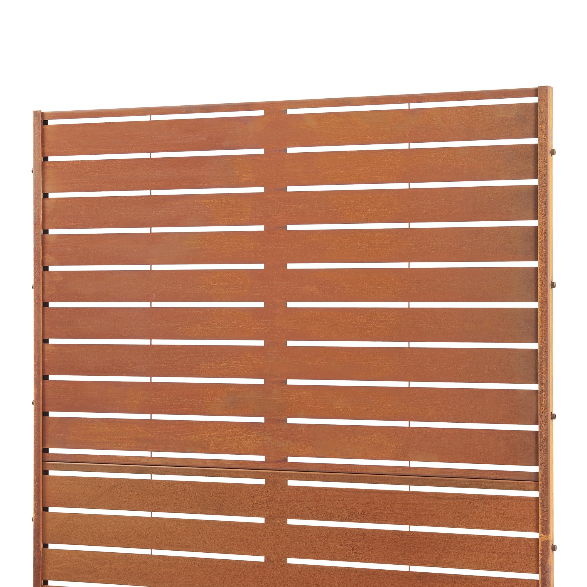 casa.pro Cloison de Séparation pour Extérieur Intérieur Paravent Séparateur de Pièces Panneau d'Intimité Design pour Délimiter Différentes Espaces Décoratif Acier Corten 180 x 90 x 40 cm Rouille