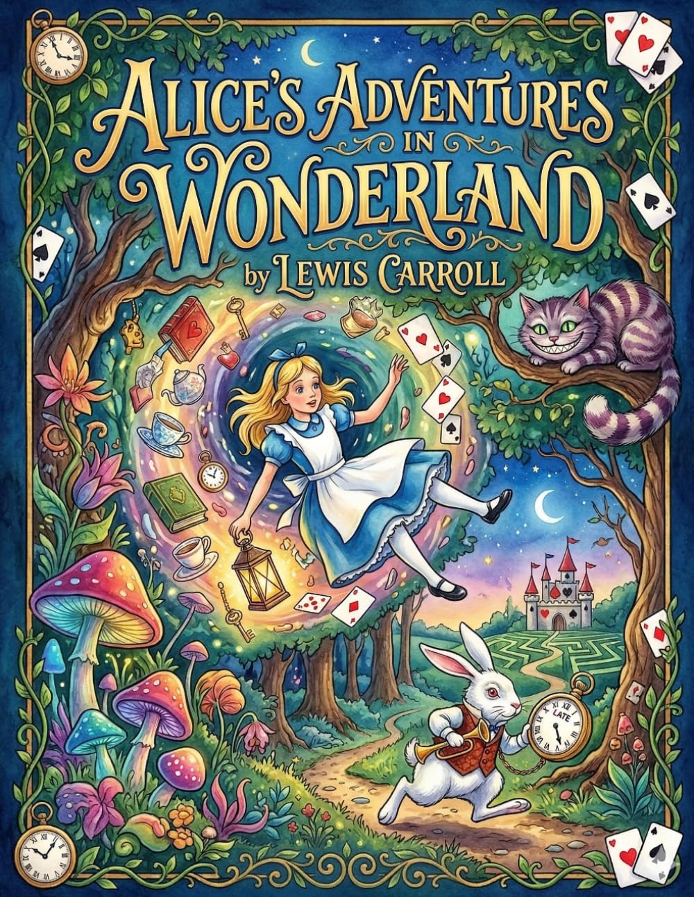 Alice's Adventures in Wonderland: Illustrated Classic Edition: A Classic Children's Fantasy Story by Lewis Carroll