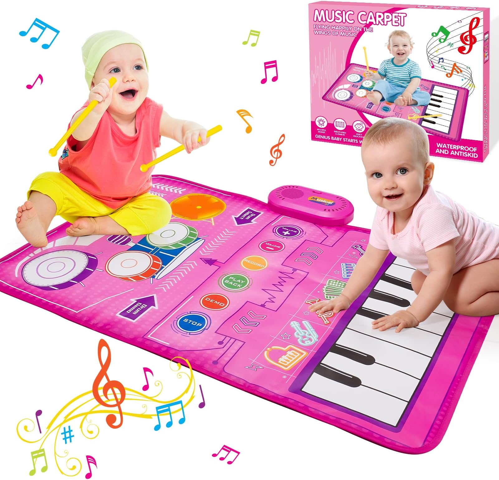 HappyGoLuckyBaby Toy 1 Year, Toy from 1 2 Years Baby Gift Girls 1st Birthday Girl Children's Toy from 1 2 Years Christmas Gifts Musical Instruments for Children from 1 Year