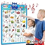 Gufino Alphabet Wall Chart - Bilingual Toys with Interactive Touch Buttons for Independent & Guided Learning - Ideal for Preschool Learning Activities & Spanish Classroom Supplies.