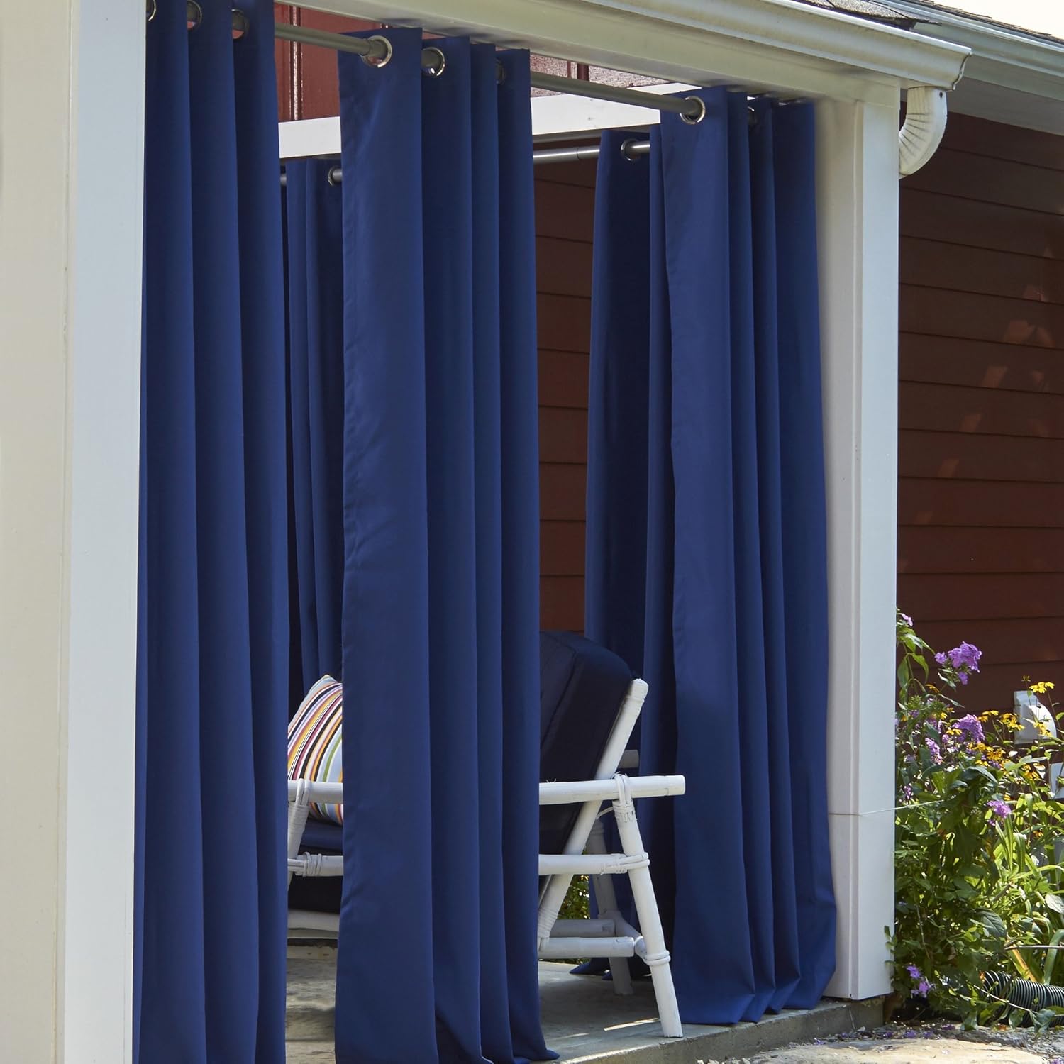 Greendale Home Fashions 52'' x 84'' Outdoor Drape, Marine