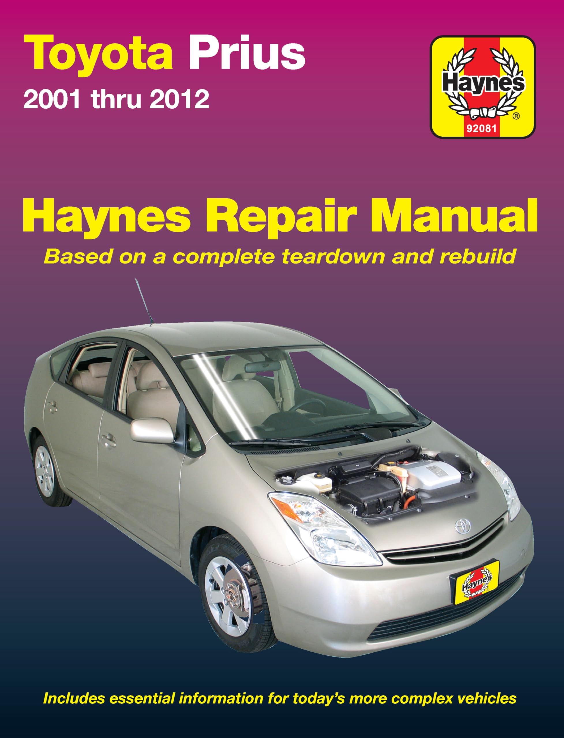 Toyota Prius 2001 Thru 2012 Haynes Repair Manual