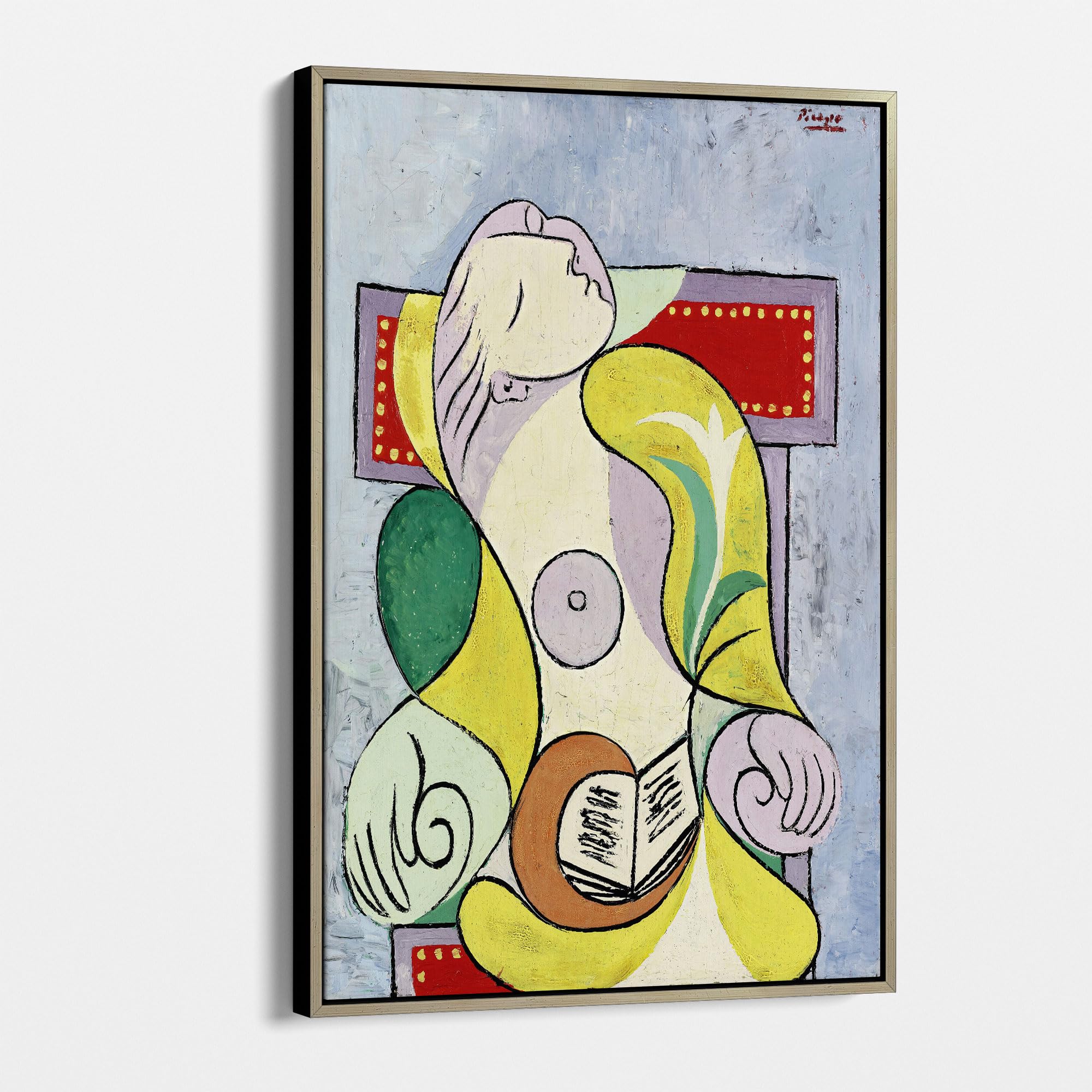 Amazon.com: La Lecture (Reading) by Pablo Picasso Canvas Wall Art